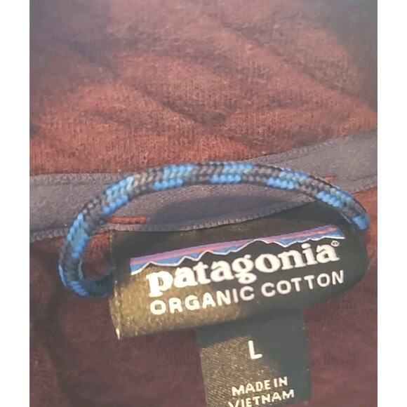 Patagonia Quilted Snap jacket Balsamic Burgundy Pullover Womens Large Maroon - Picture 8 of 9